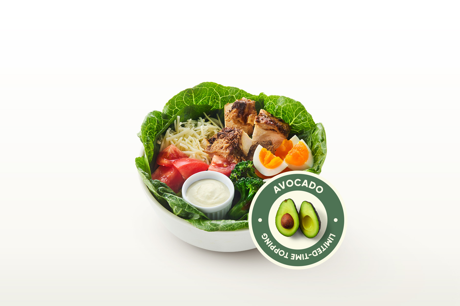 Egg & Grilled Chicken Protein Cobb Salad + Avocado（1/4）