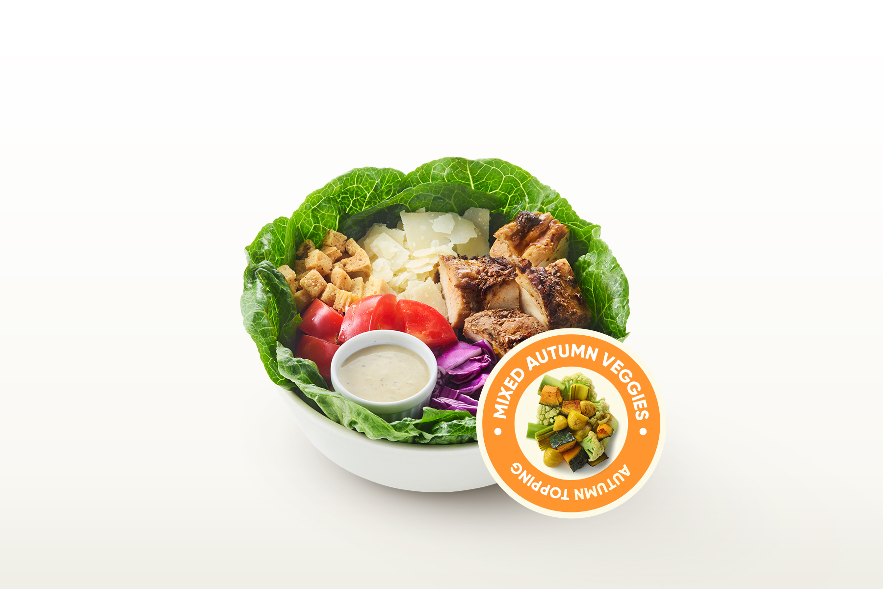 Grilled Chicken Caesar Salad ×Autumn Veggie