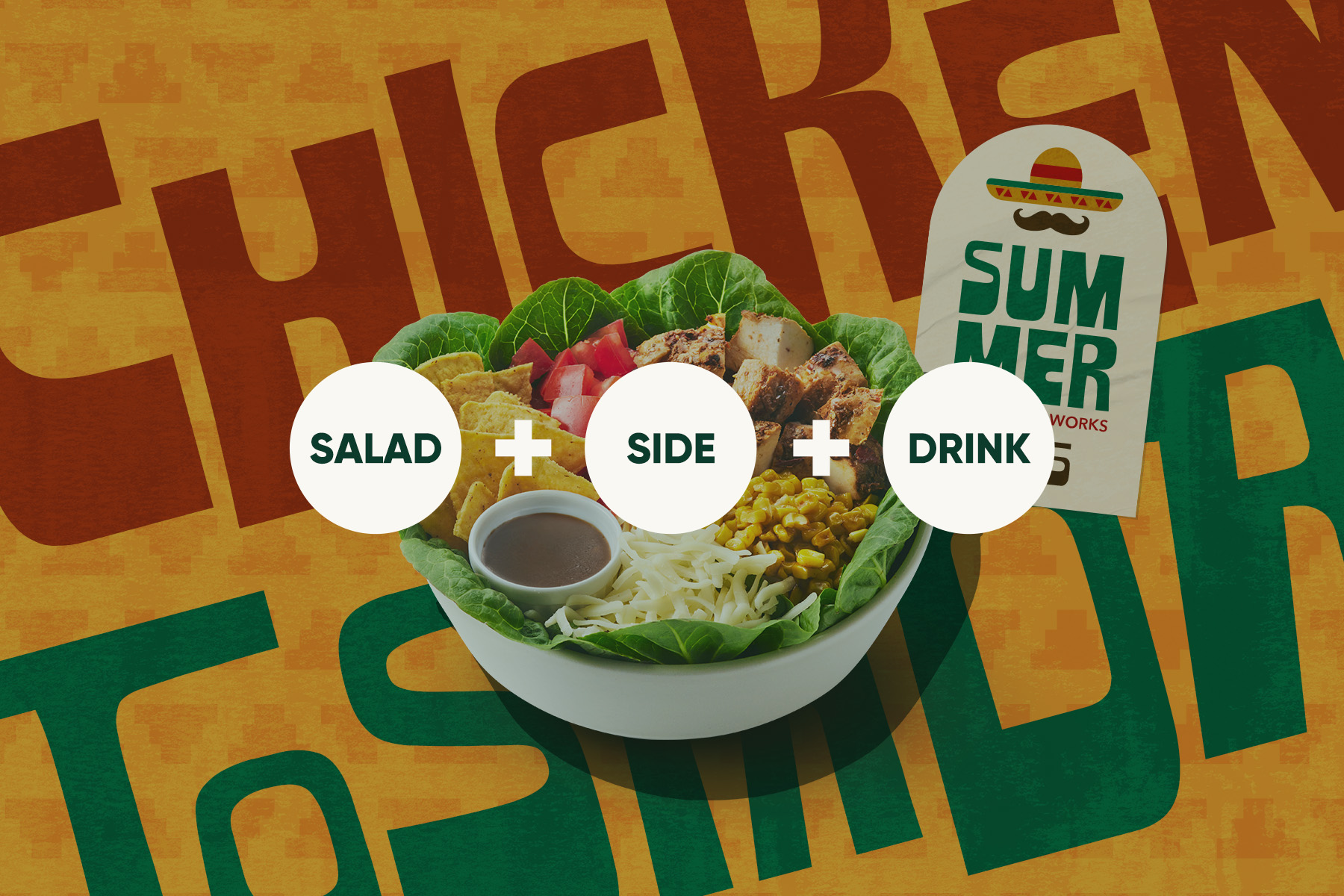 CHICKEN TOSTADA (CHICKEN +30g) TRIO SET