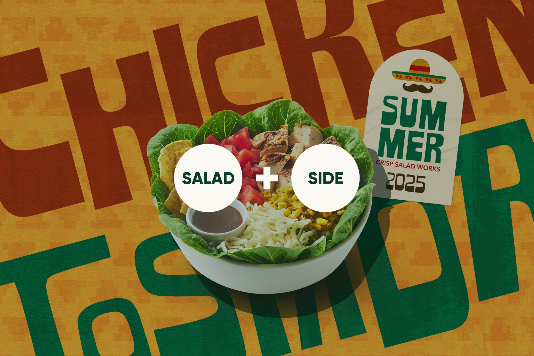 CHICKEN TOSTADA (CHICKEN +30g) COMBO SET