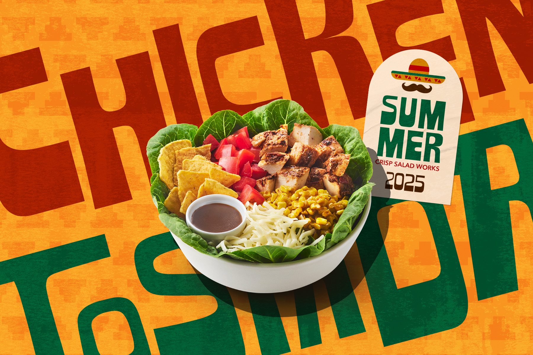 CHICKEN TOSTADA (CHICKEN +30g)