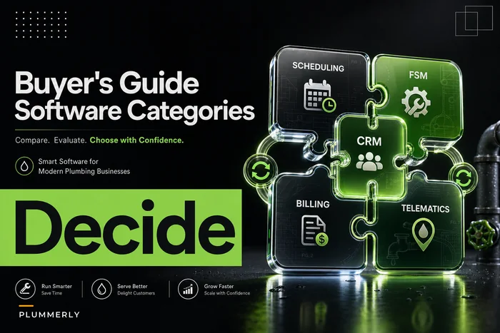 Buyer’s Guide: Software Categories for 1–10‑Truck Plumbing Businesses — Scheduling, Dispatch, CRM & Billing