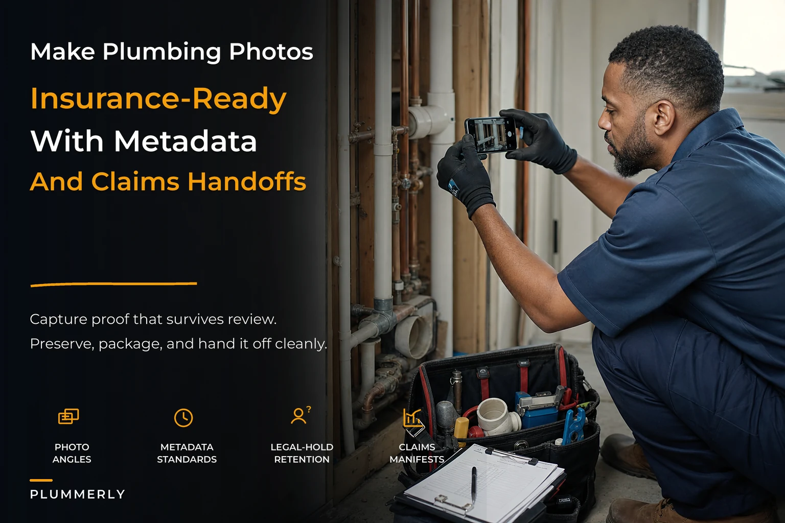 Insurance‑Ready Field Documentation for Plumbers: Photo Angles, Metadata Standards & Claims Handoffs