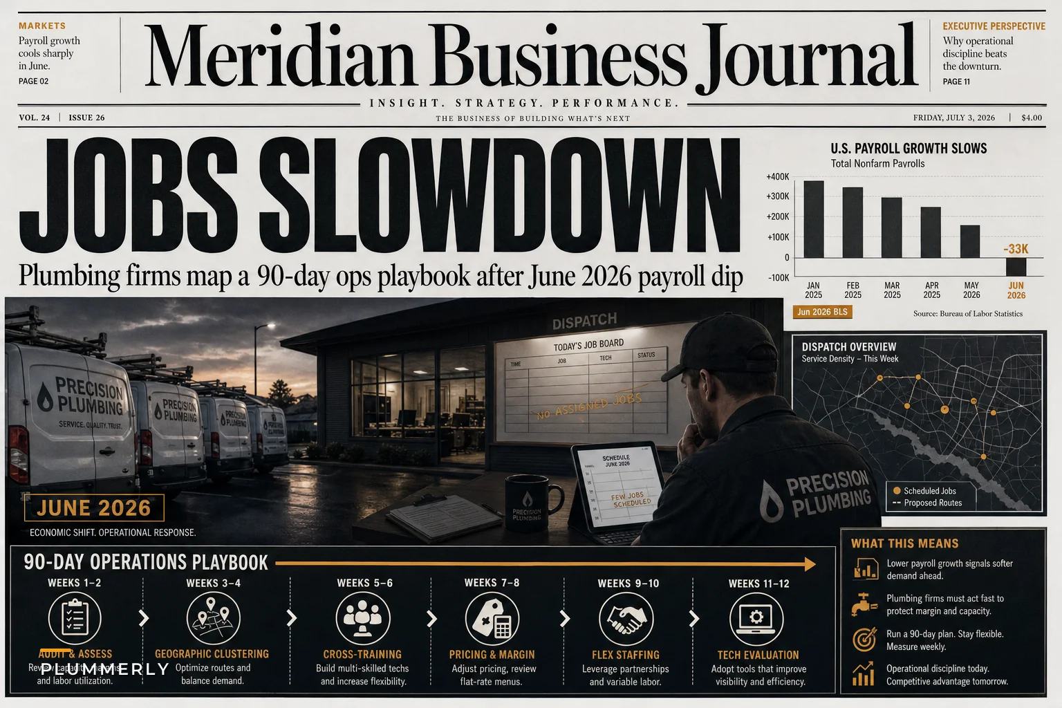 June Jobs Slowdown: 6 Immediate Operations Moves Plumbers Should Make to Manage Labor, Scheduling, and Pricing