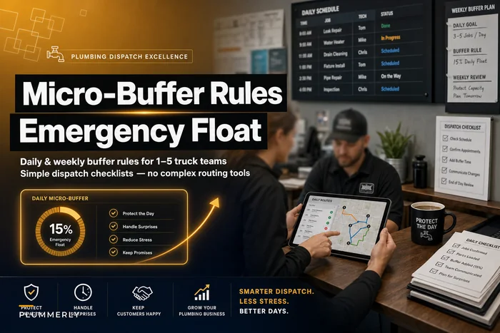 Micro‑Buffer Rules for Very Small Fleets: Daily & Weekly Emergency Float for 1–5 Truck Plumbing Operations
