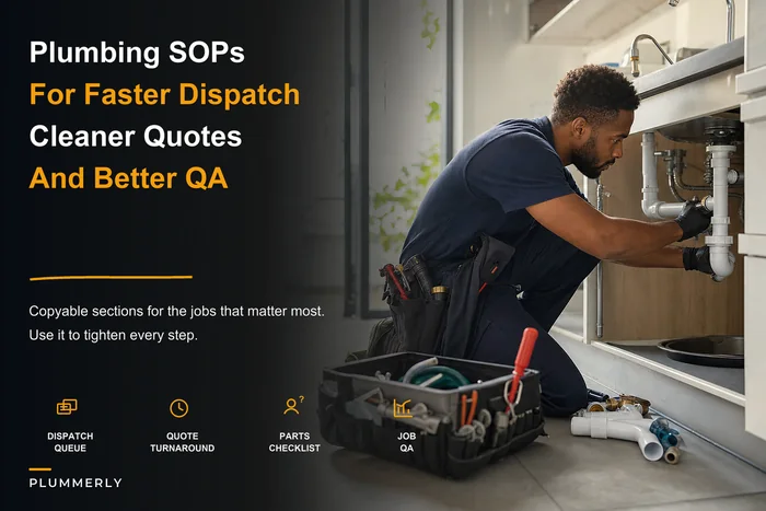 Plumbing Operations Playbook Template: Copyable SOPs for Dispatch, Quoting, Parts & QA
