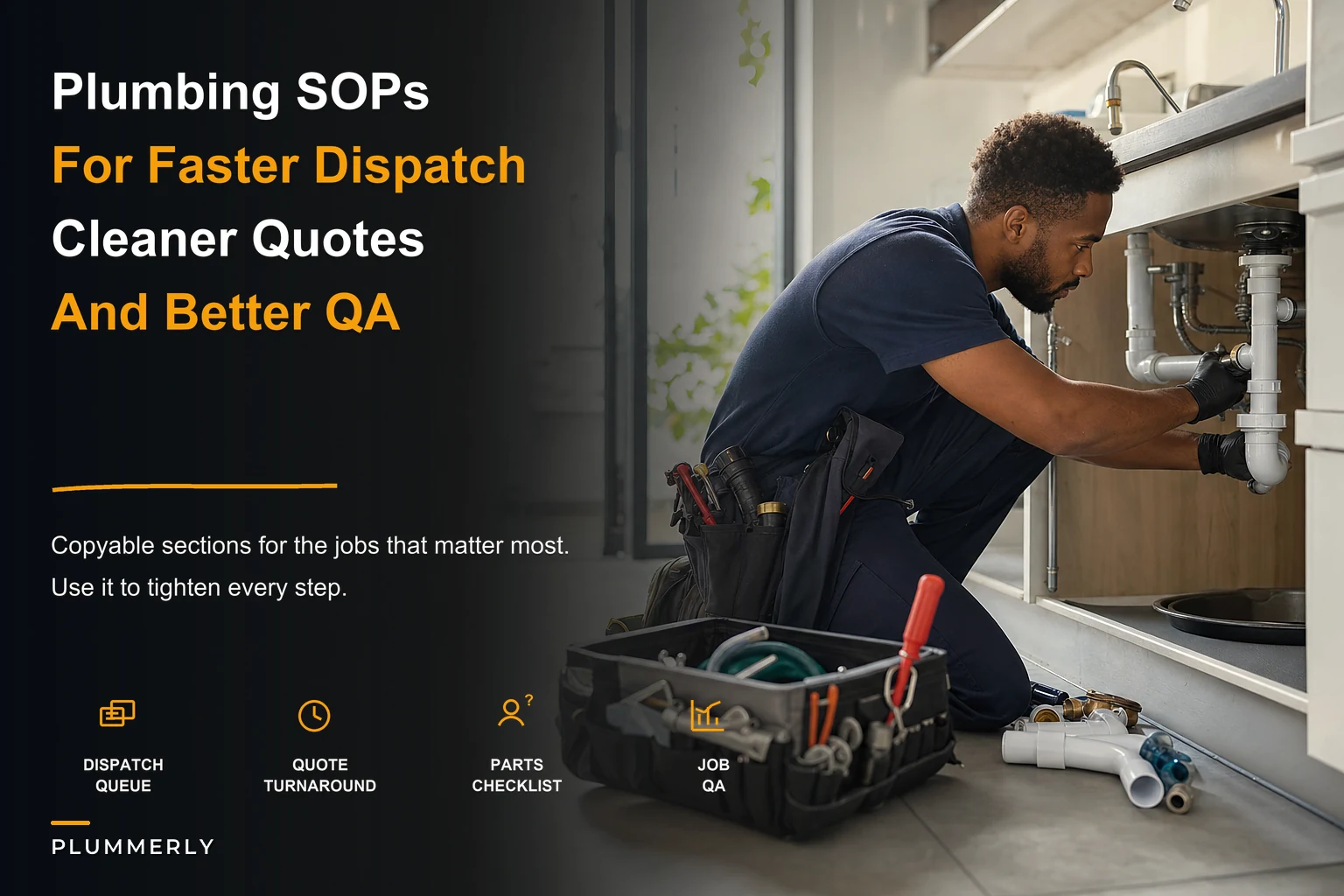 Plumbing Operations Playbook Template: Copyable SOPs for Dispatch, Quoting, Parts & QA