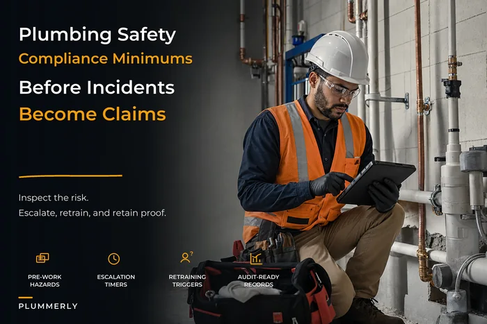 Plumbing Safety & Compliance Minimums: Inspection Checklists, Incident Escalation & Record Retention