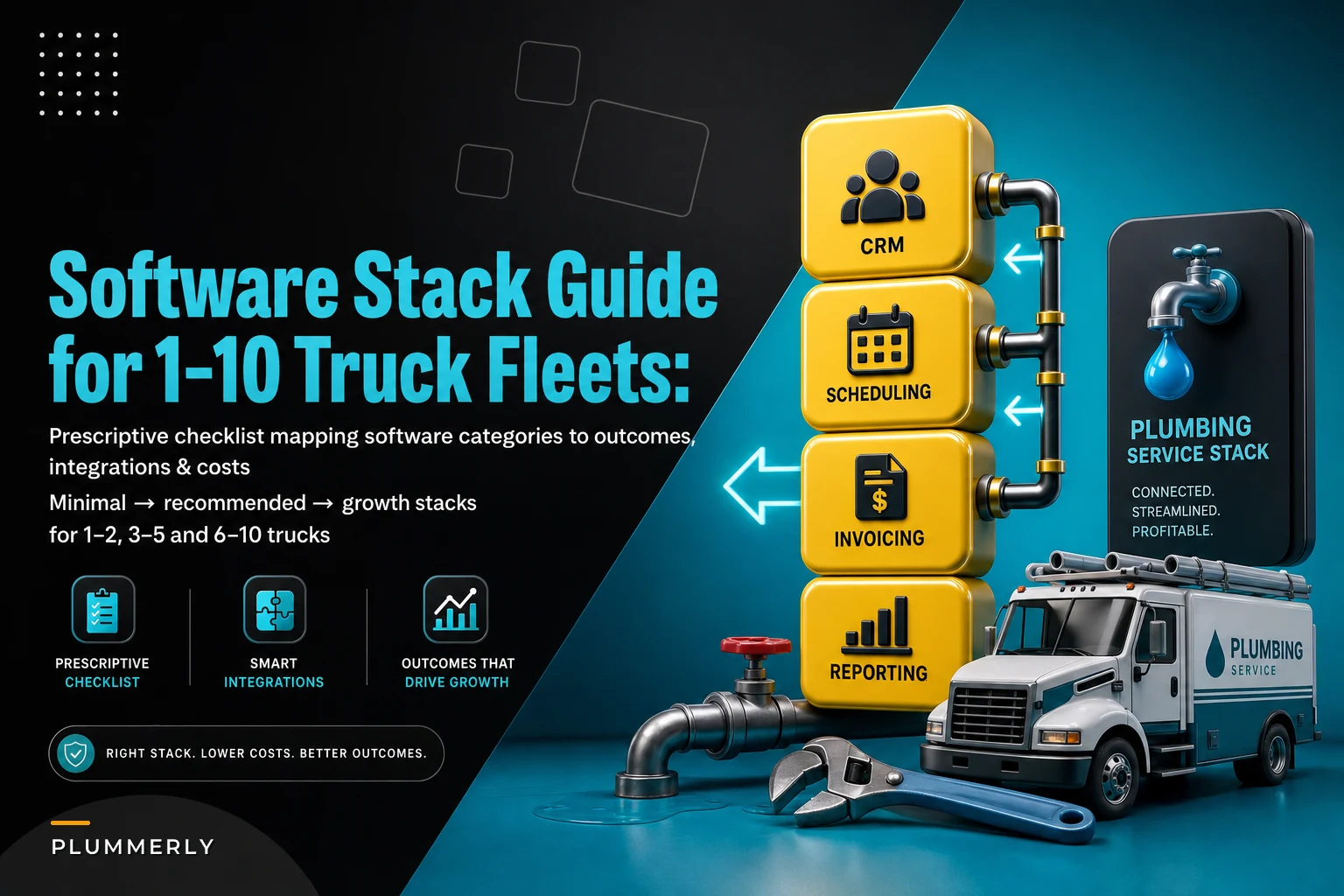 Software Stack Guide for 1–10‑Truck Plumbing Businesses: Which Systems to Centralize Scheduling, Dispatch, CRM & Billing