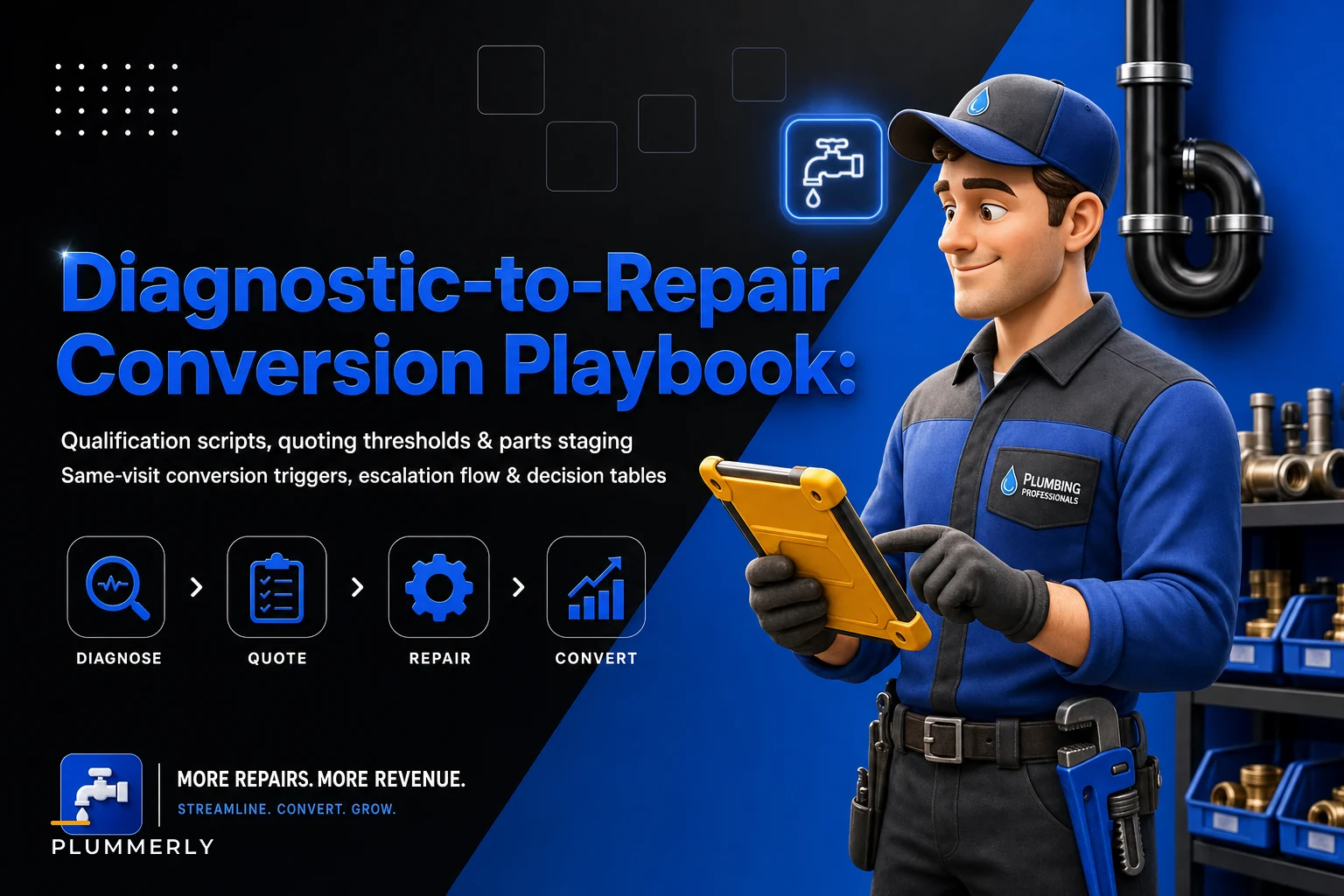 Turn Diagnostic Visits into Profitable Repairs: Qualification Scripts, Quoting Thresholds & Parts Staging