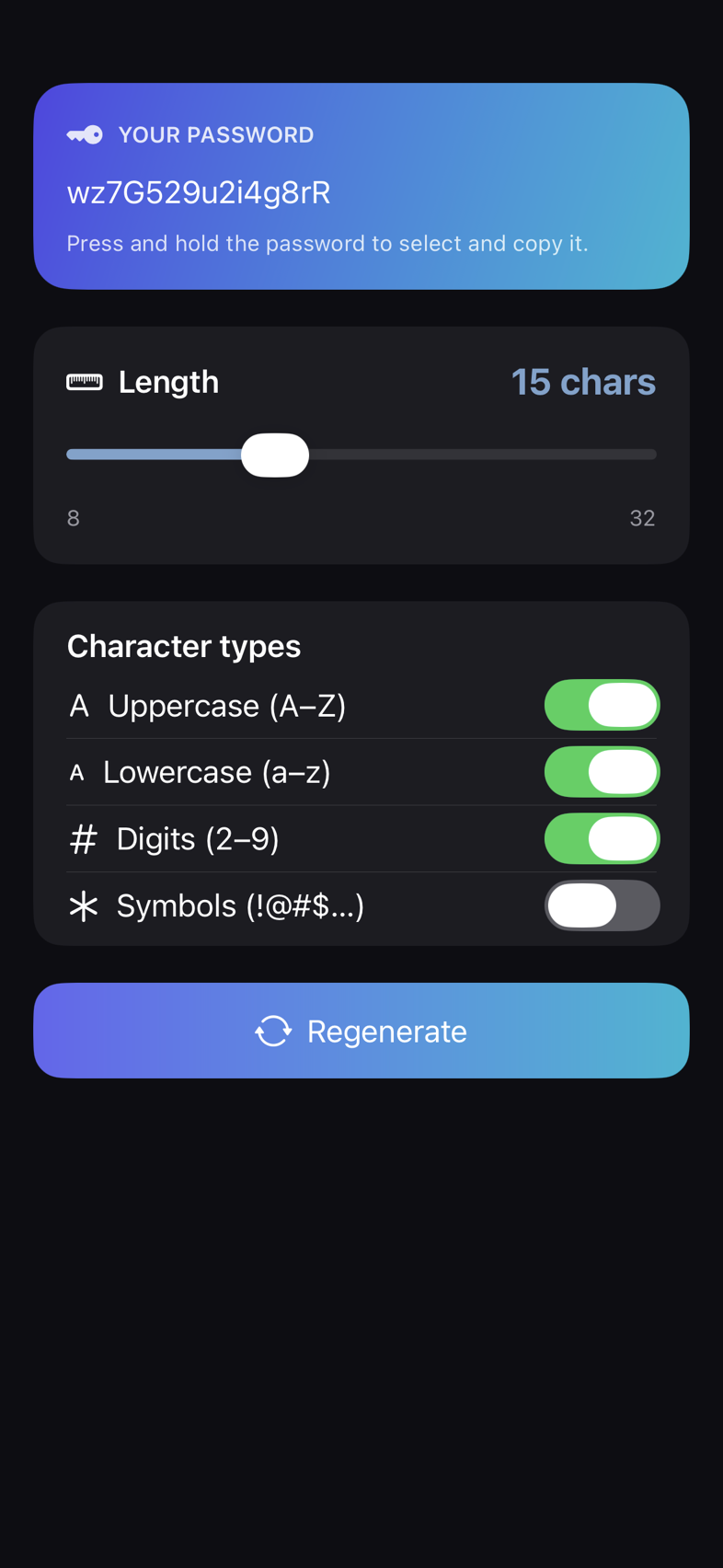 Screenshot 1 of Password Forge