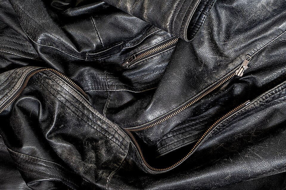 Leather jacket, size L