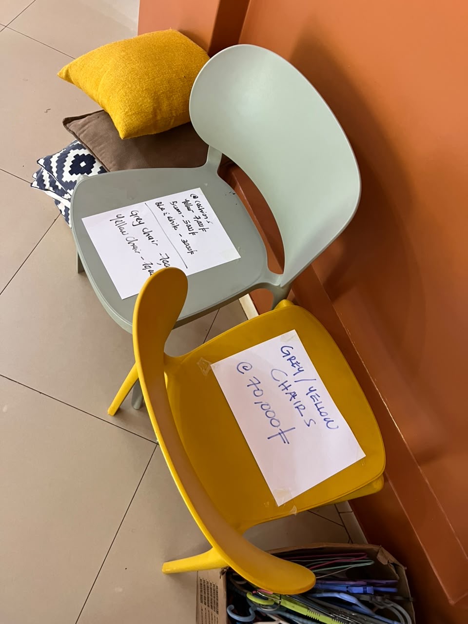 Dining chairs and cushions