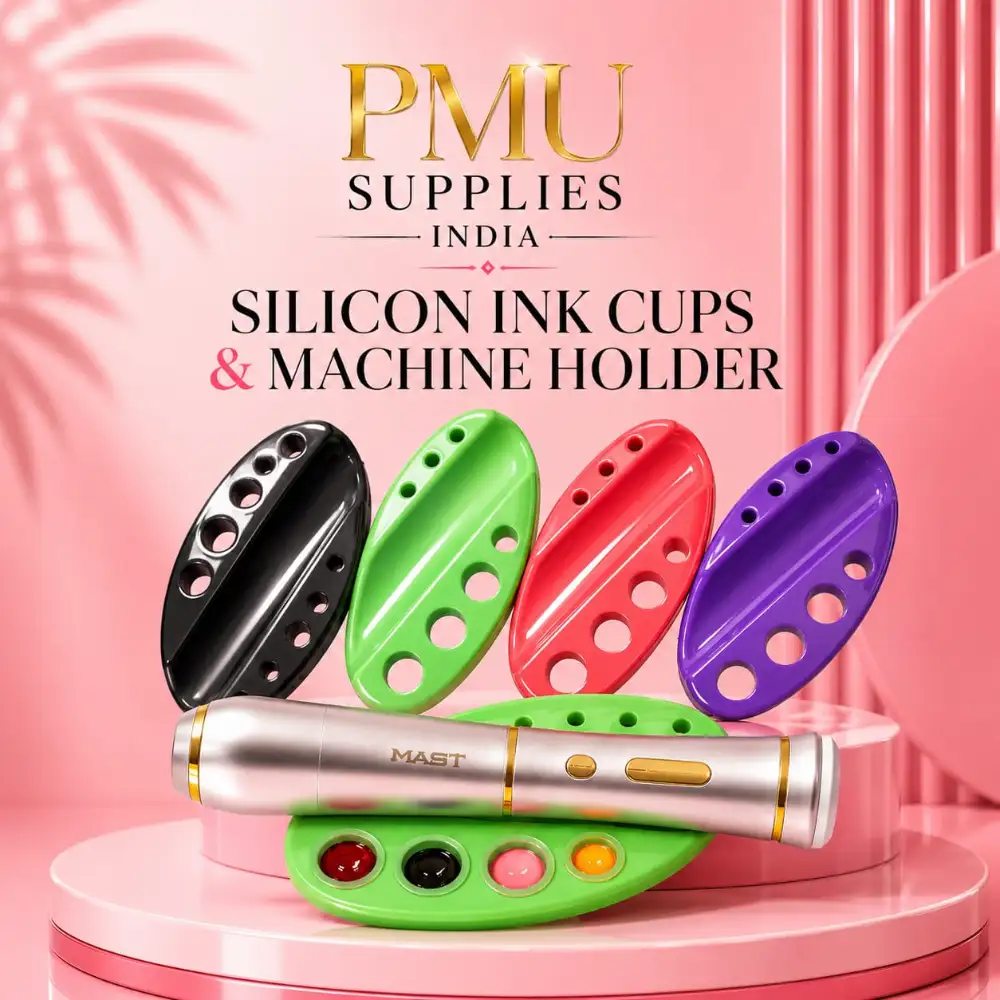 silicon ink cups & machine holder