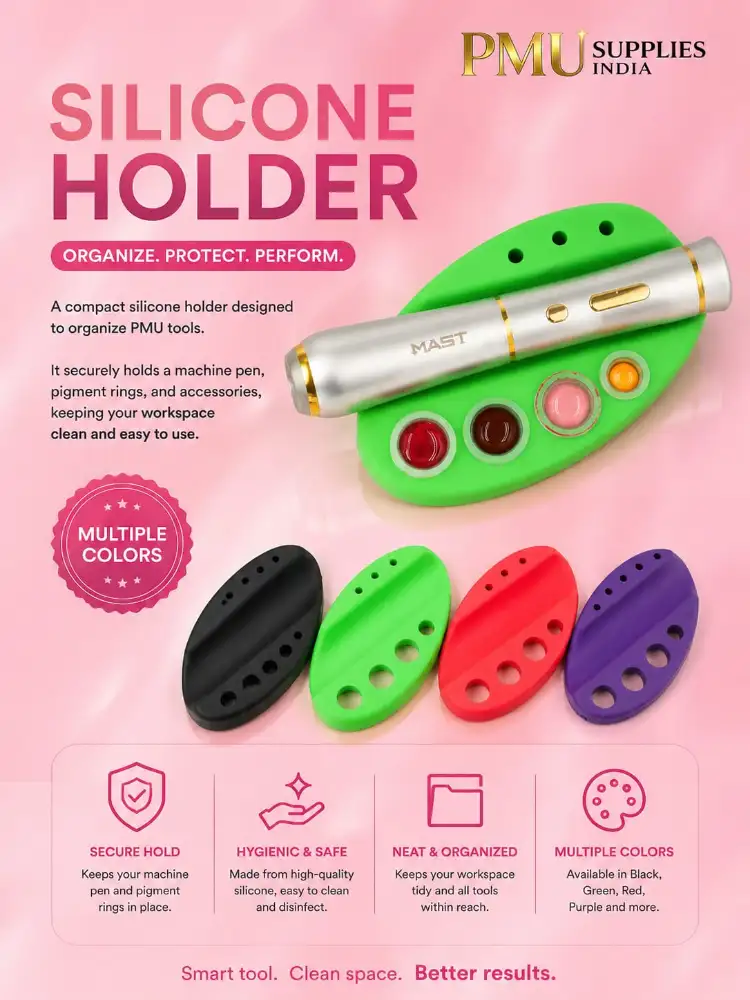 silicon ink cups & machine holder 2