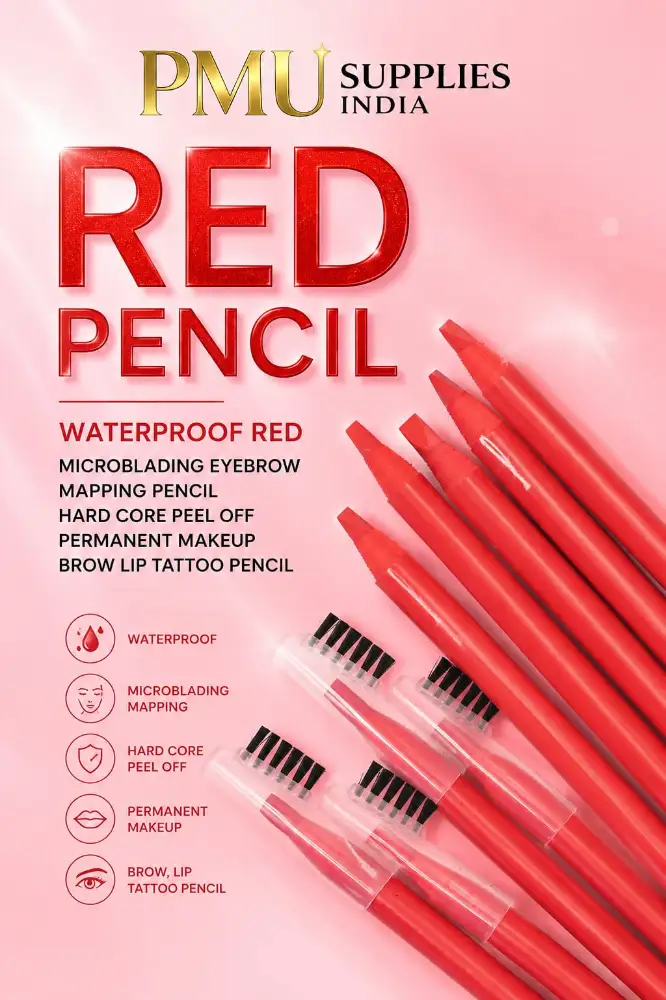 Waterproof Red Microblading Mapping Pencil