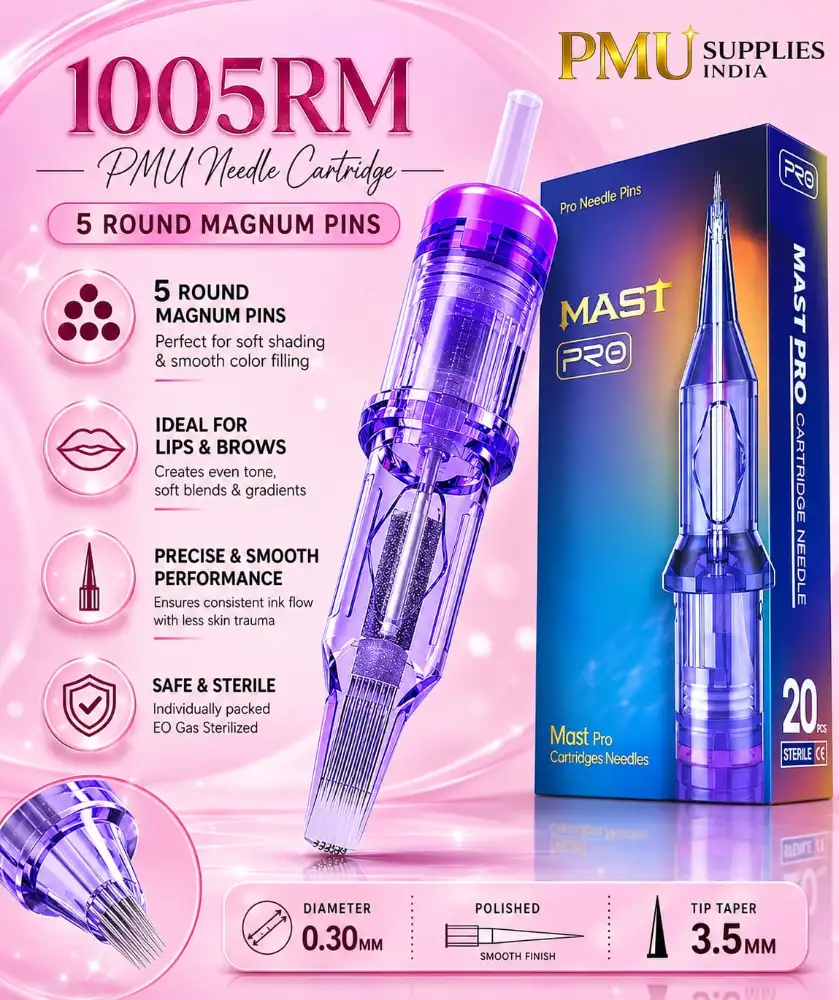 MAST PRO 1005RM PMU Cartridge Needle – Perfect for Soft Shading & Color Packing