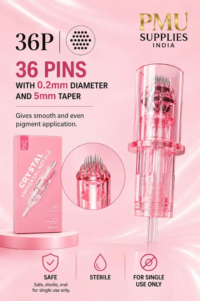 Crystal Universal Needle 36P – PMU Microneedling Cartridge