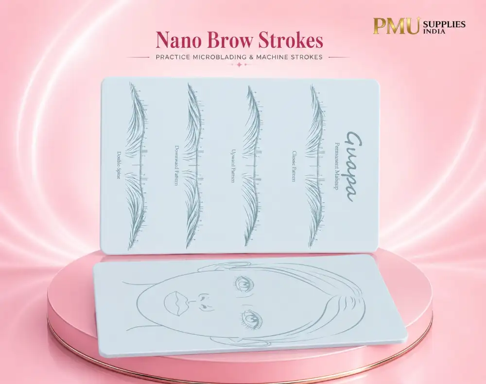 Nano Brow Strokes Practice Sheet