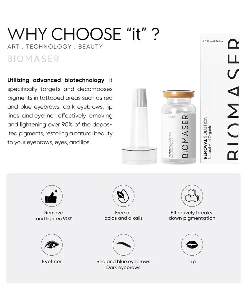 BIOMASER Removal Solution – Professional PMU Pigment Removal System 4