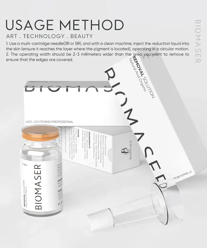 BIOMASER Removal Solution – Professional PMU Pigment Removal System 5