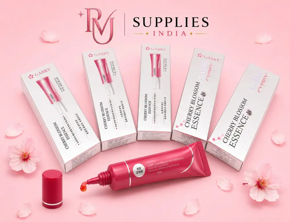 Cherry Blossom Essence Lip Gloss, #01 Pink,#05 Red, Glossy Lip Color for Women, Smooth Finish, 15 ml