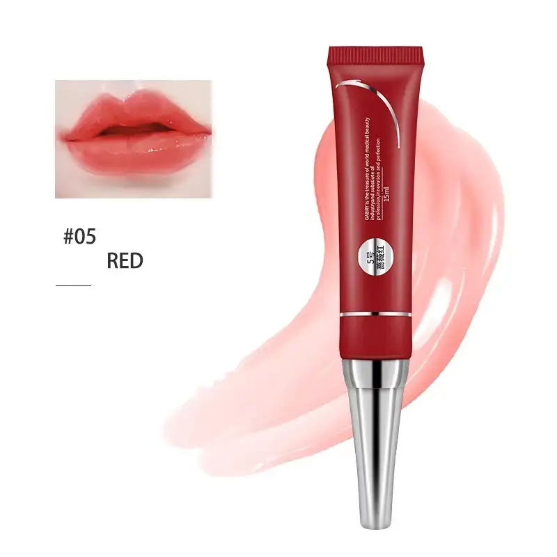 Cherry Blossom Essence Lip Gloss, #01 Pink,#05 Red, Glossy Lip Color for Women, Smooth Finish, 15 ml 5