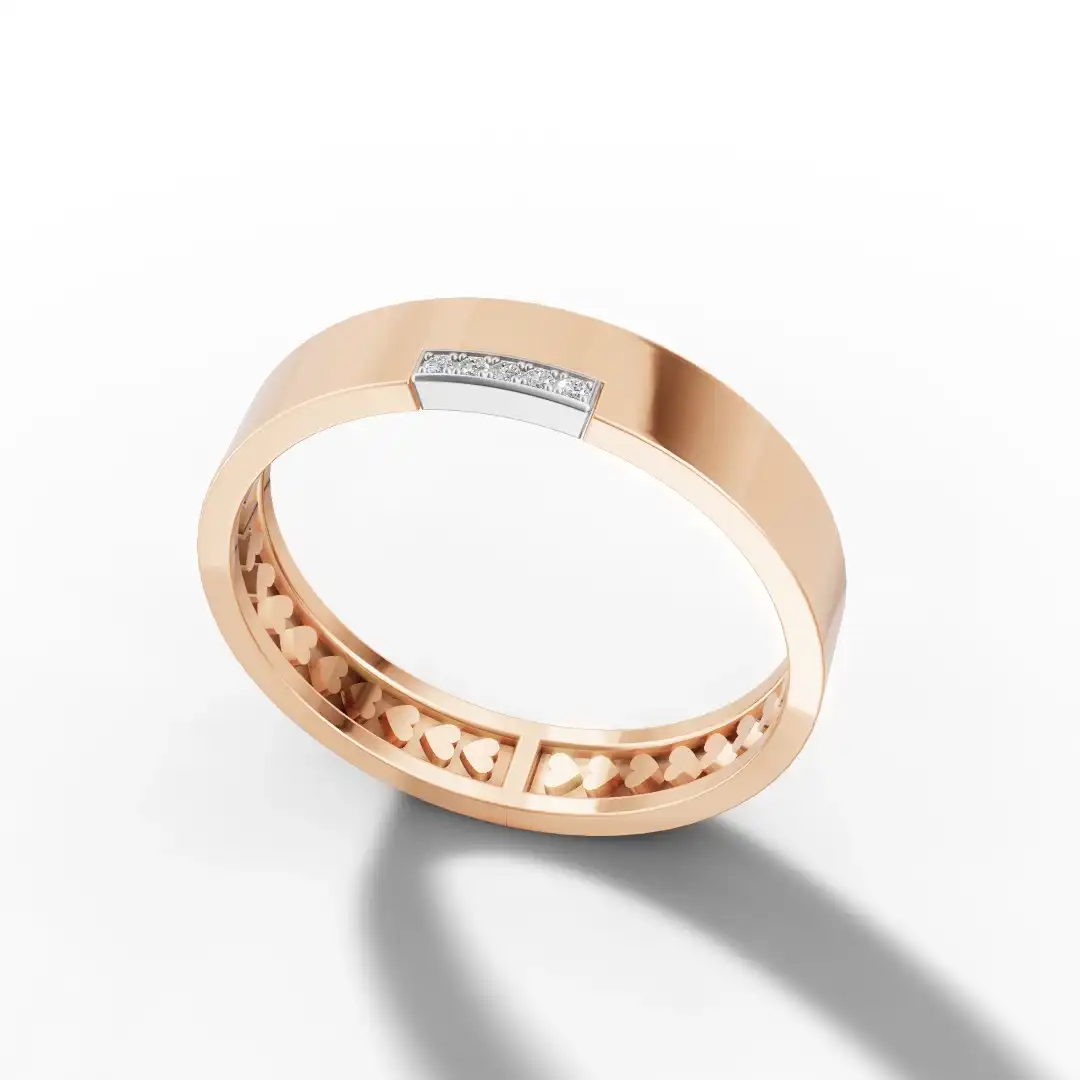 טבעת נישואין יהלומים לגבר