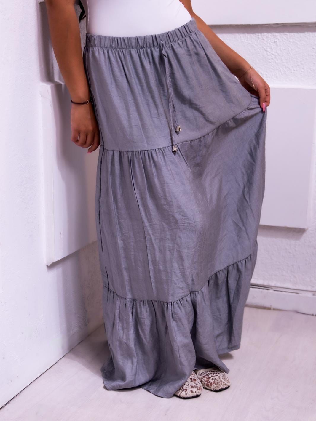 חצאית טליה אפור