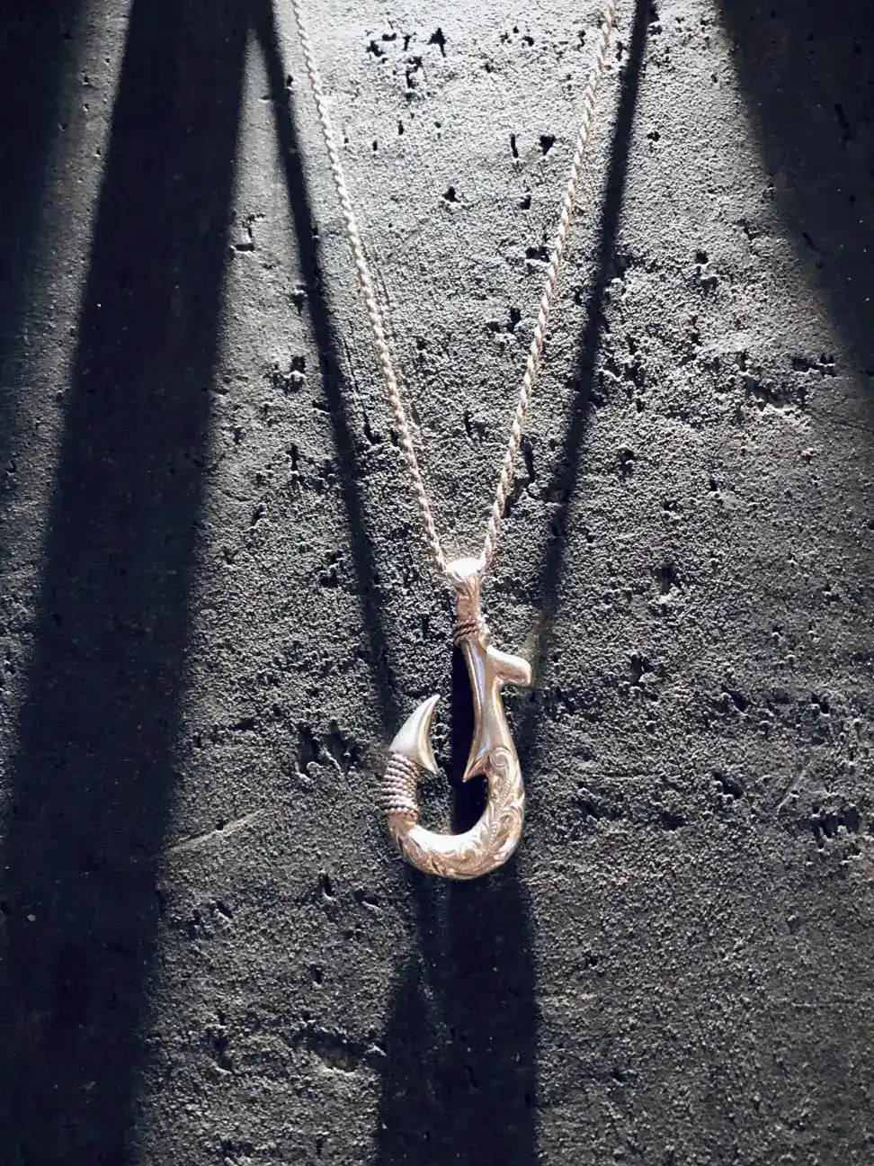 Hook Silver Pendant Necklace