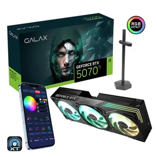 כרטיס מסך GALAX GeForce RTX 5070 Ti EX Gamer 1-CLICK OC 16GB שחור