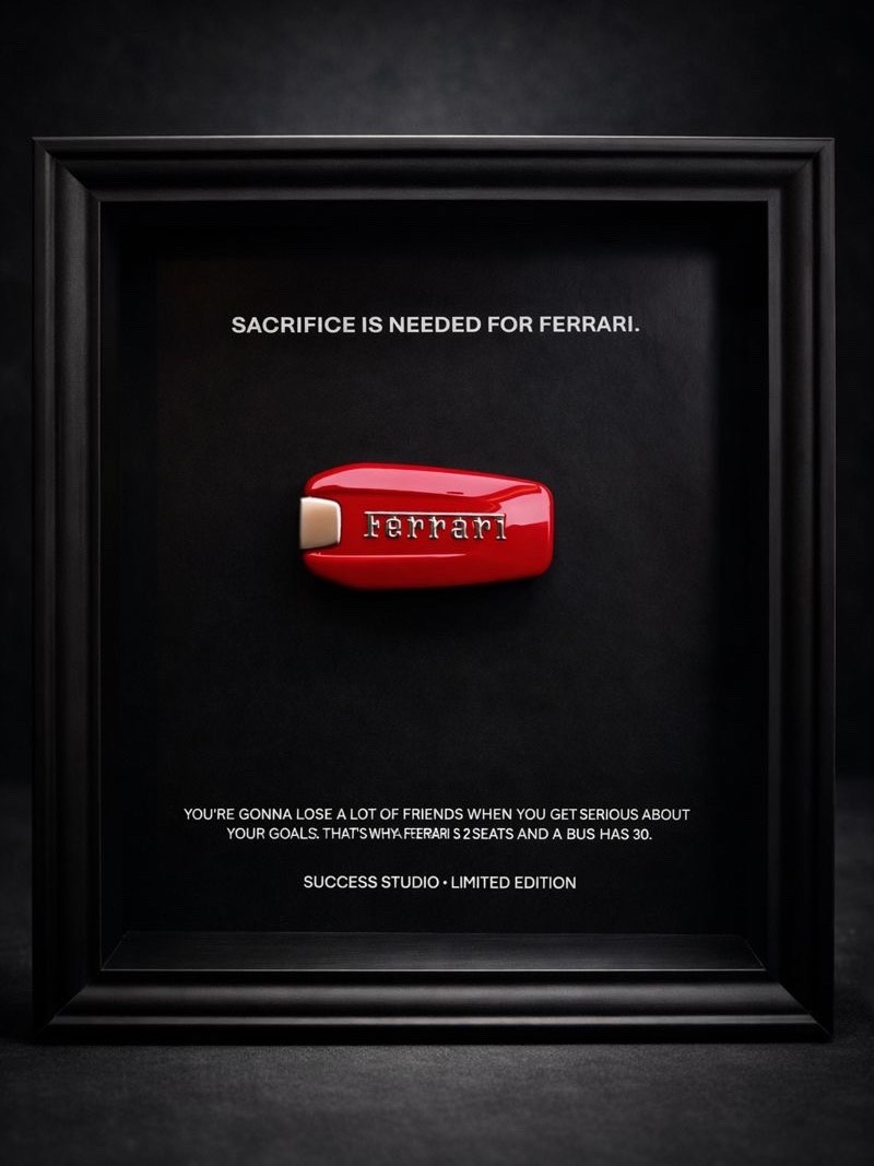 מסגרת “Ferrari Vision” – תשוקה. מהירות. מיינדסט של ווינר.