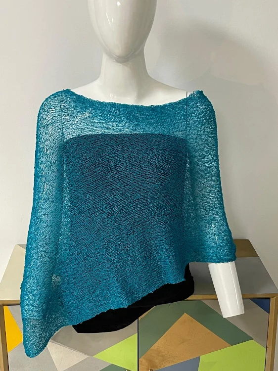 חולצה סרוגה כחול