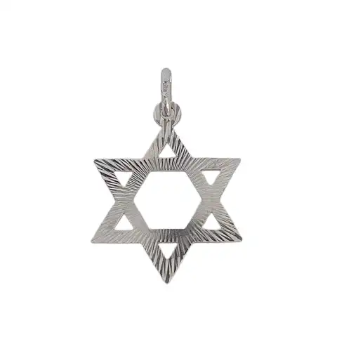 תליון מגן דויד כסף 925 גדול