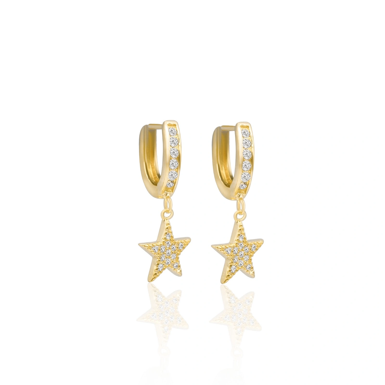 עגילי כוכב זהב