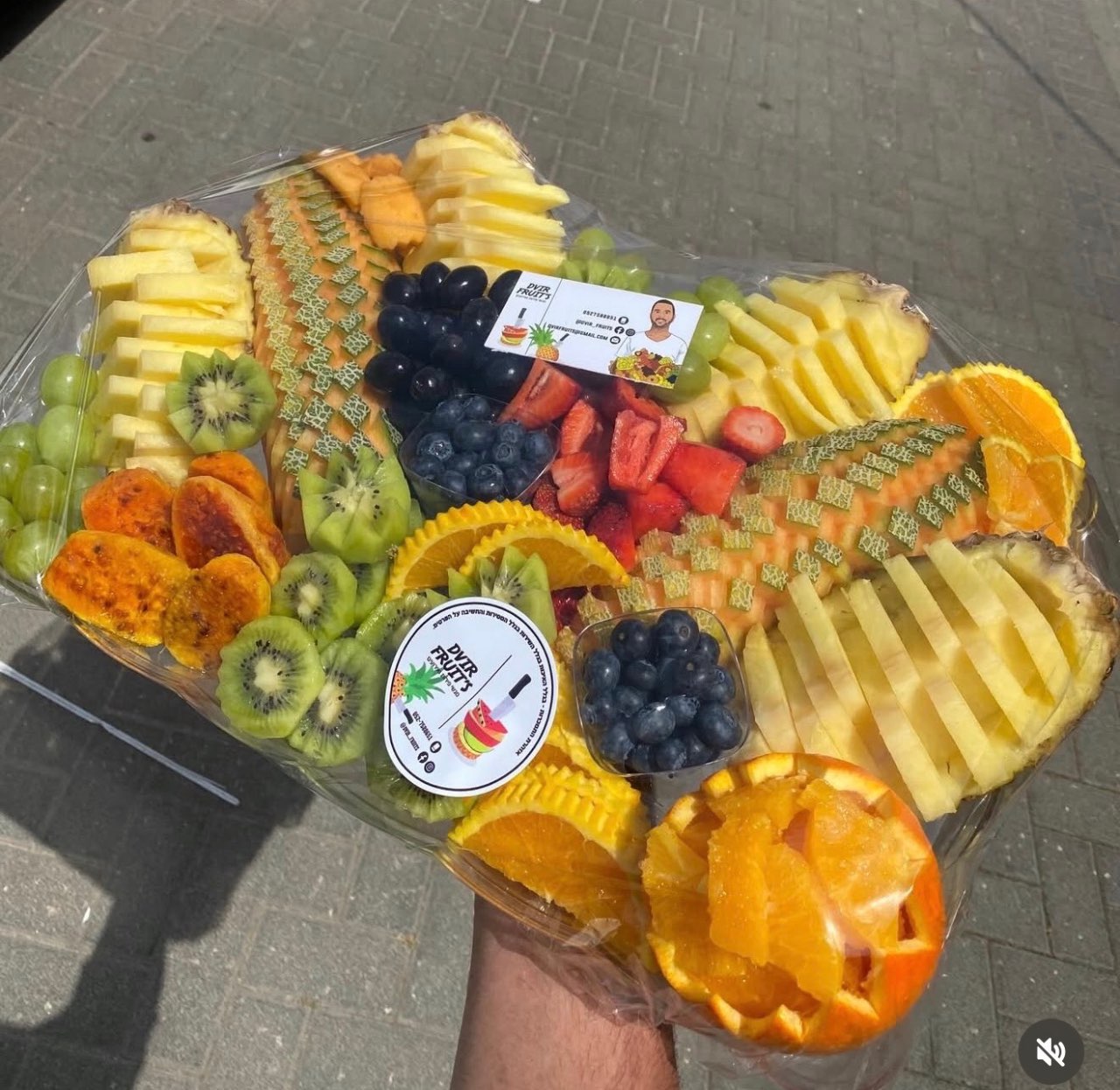 מגש פירות מלבן XXL