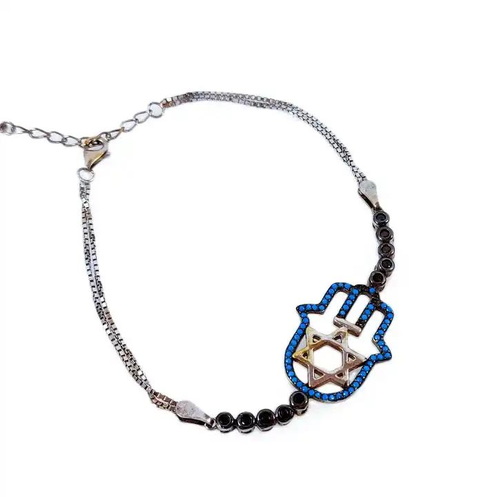 צמיד  חמסה  עם מגן דויד כסף 925