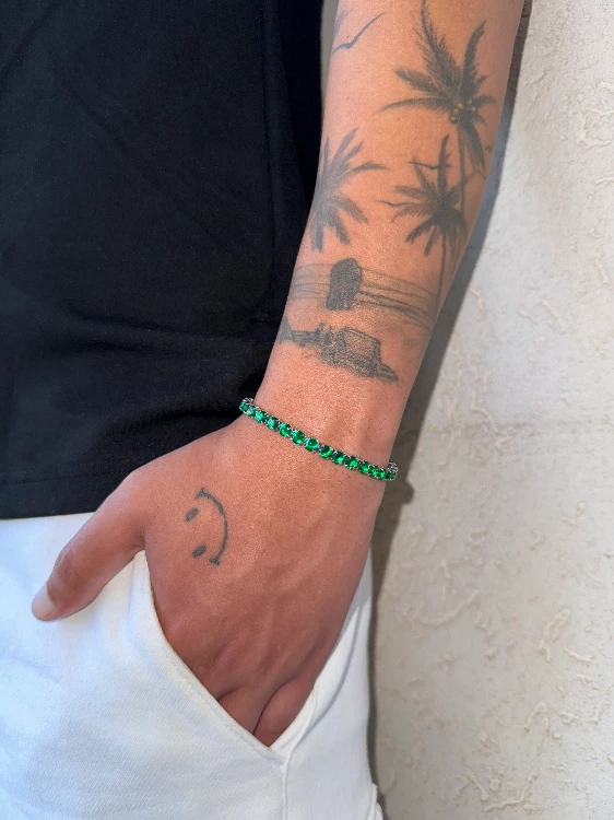 צמיד טניס ירוק