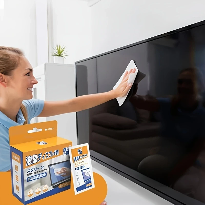 40 מגבונים לניקוי מסכים