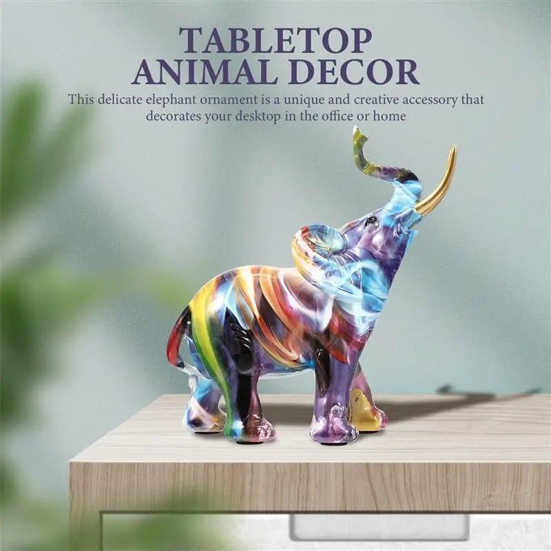 פסל פיל צבעוני