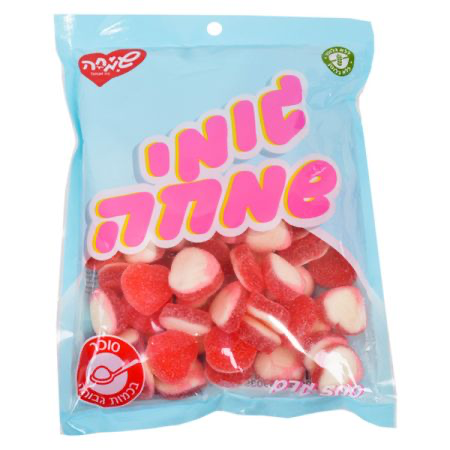 גומי לב ורוד לבן סוכר 500 גרם