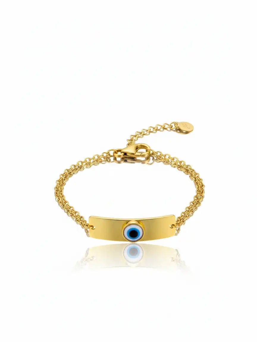 צמיד לילדים נגד עין הרע זהב 14K
