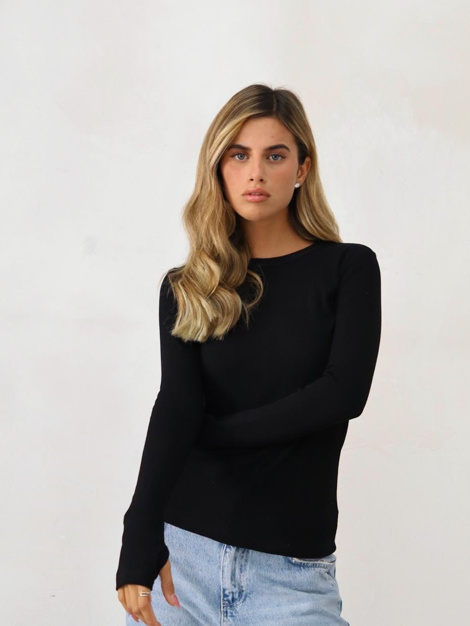 טי שרט ריב כפפה דק