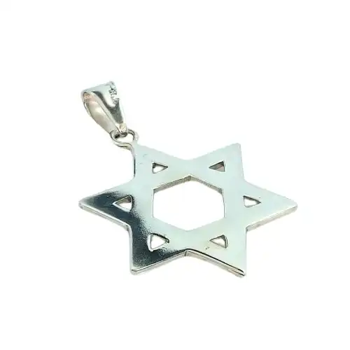 תליון מגן דויד לגבר גדול כסף 925