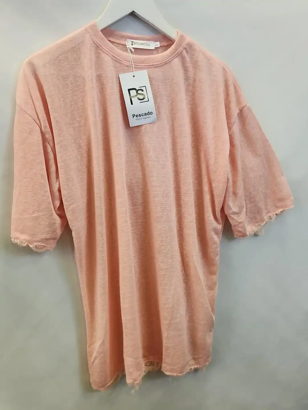 חולצה עם פרנזים - אפרסק