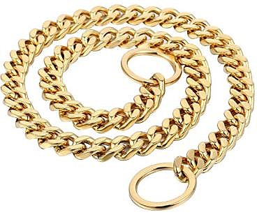 קולר חנק זהב לכלב 65 ס"מ