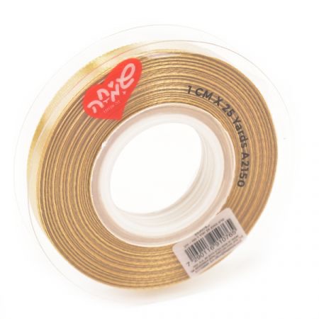 סרט סאטן 25 יארד 1 סמ - זהב