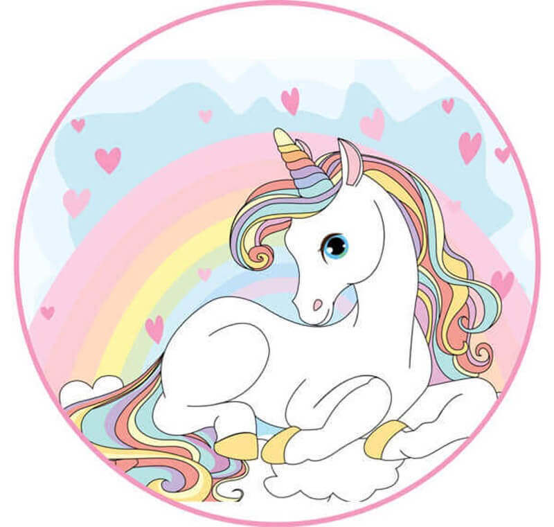 דף אכיל עגול חד קרן