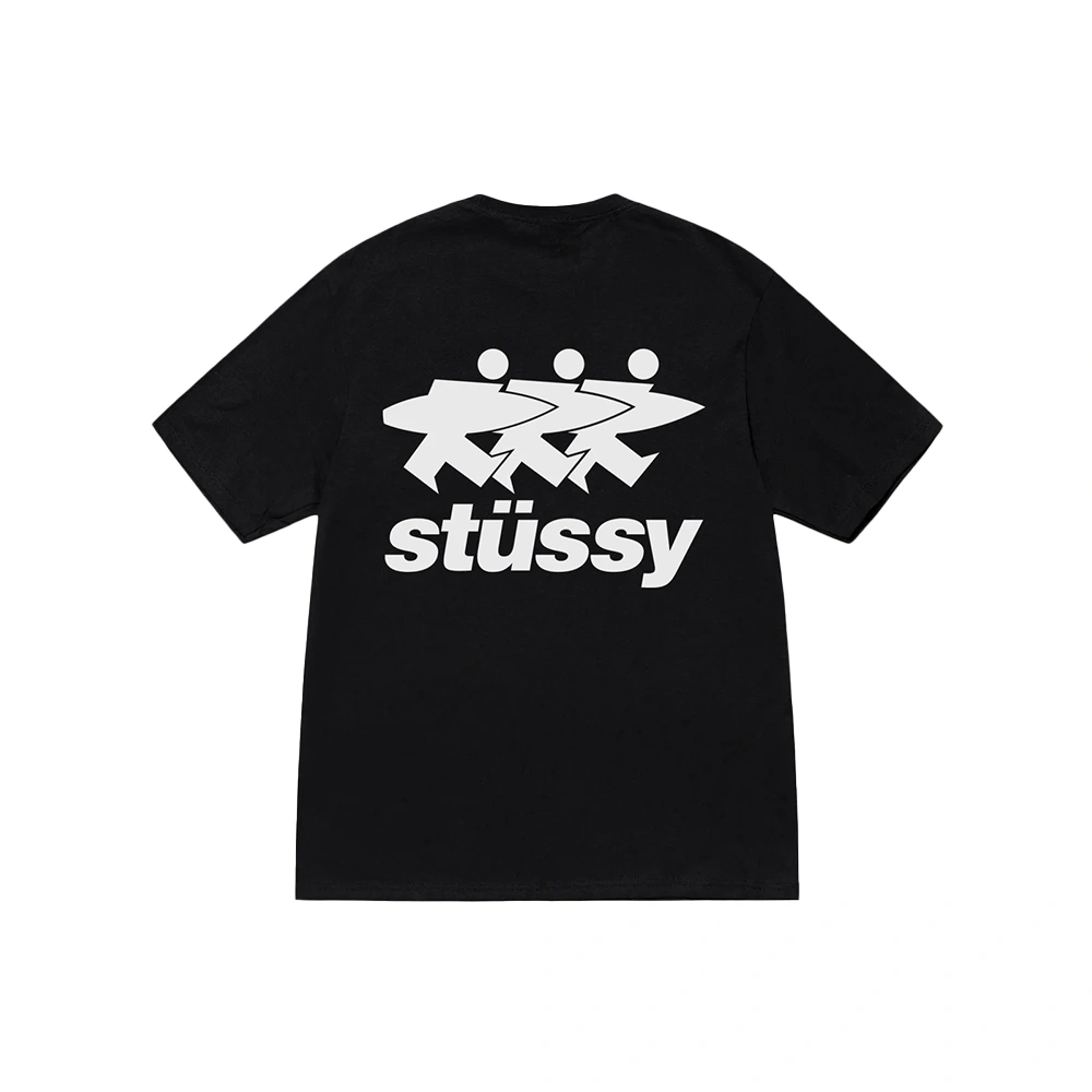 Stussy SurfWalk Black Tee