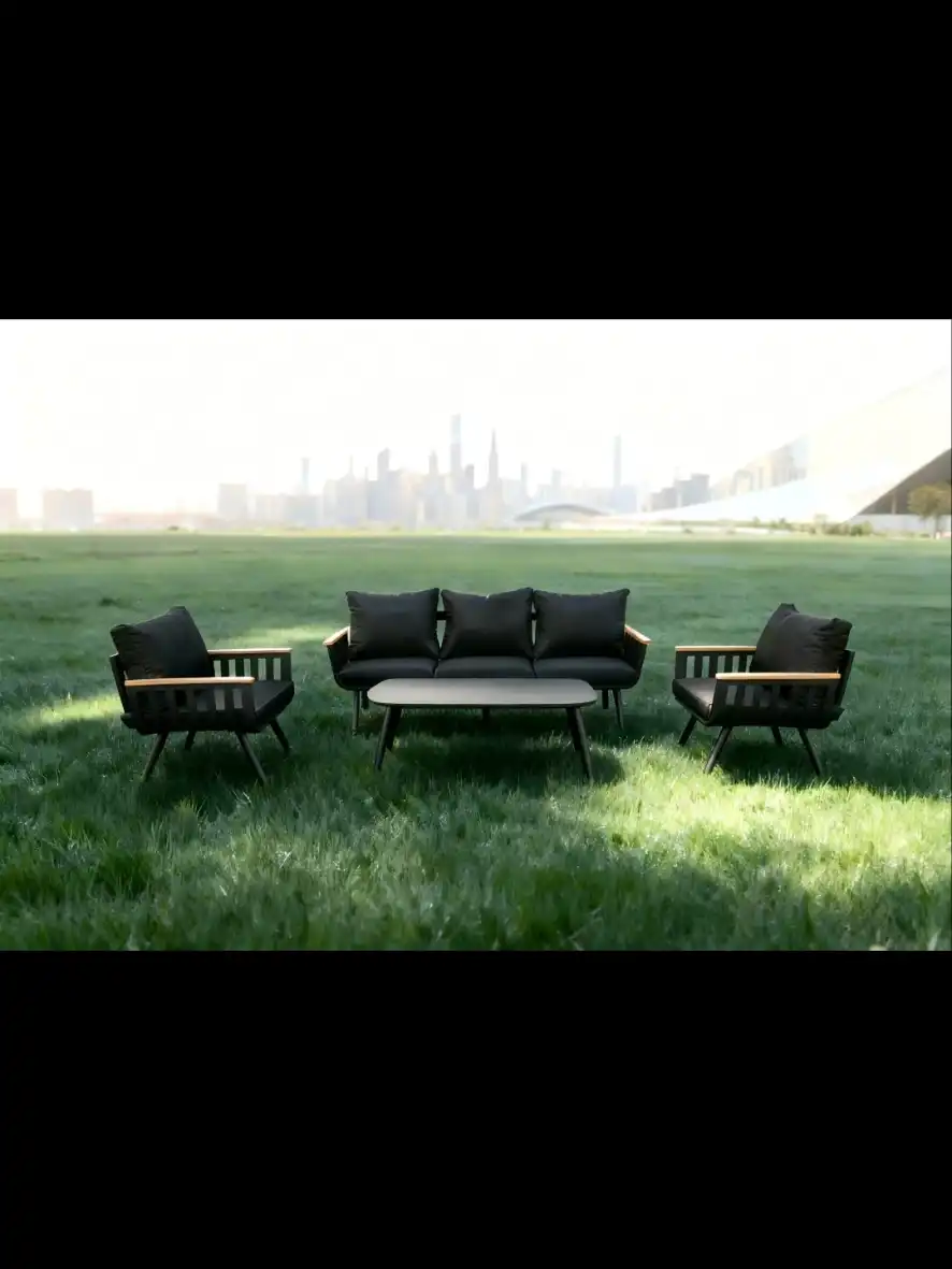 פינת ישיבה דגם "משיגן" צבע שחור